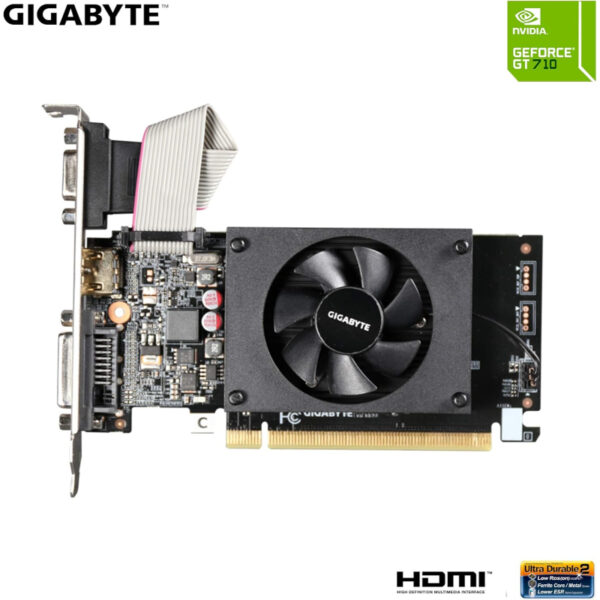 GIGABYTE 2GB RAM DDR3 SDRAM Video Grafikkarte GV-N710D3-2GL REV2.0