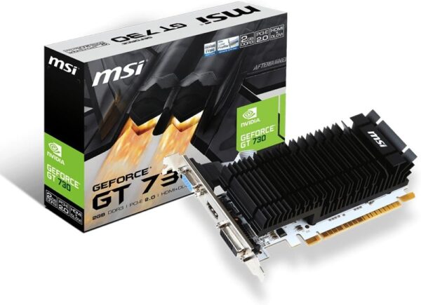 MSI GeForce GT 710 Passive Silent 2 GB Grafikkarte – Schwarz