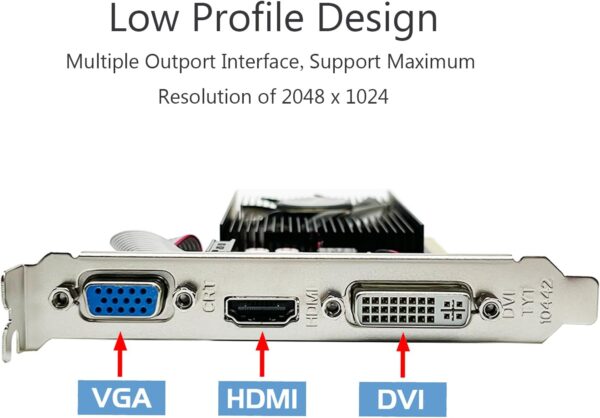 QTHREE GeForce 210 1024 MB DDR3 64 Bit HDMI DVI VGA DirectX 10 OpenGL 3.3 PCI Express x16 Low Profile Grafikkarte