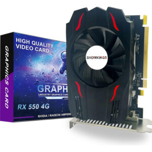 AMD Radeon RX 550 4GB Grafikkarte, GDDR5 128 Bit Grafikkarte für PC Gaming, PCIE 3.0 DirectX 12 Computer Grafikkarten