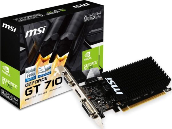 MSI GeForce GT 710 Passive Silent 2 GB Grafikkarte – Schwarz