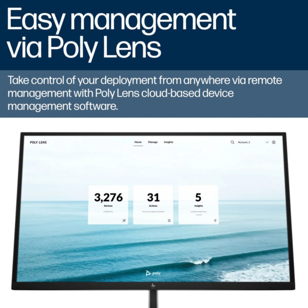 Poly Studio V52 USB-Videobar: 4K-Klarheit und KI-gestützte Zusammenarbeit für mittelgroße Räume