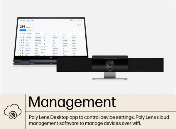 Poly Studio USB-Videobar – 4K-Konferenzlösung mit KI-Unterstützung